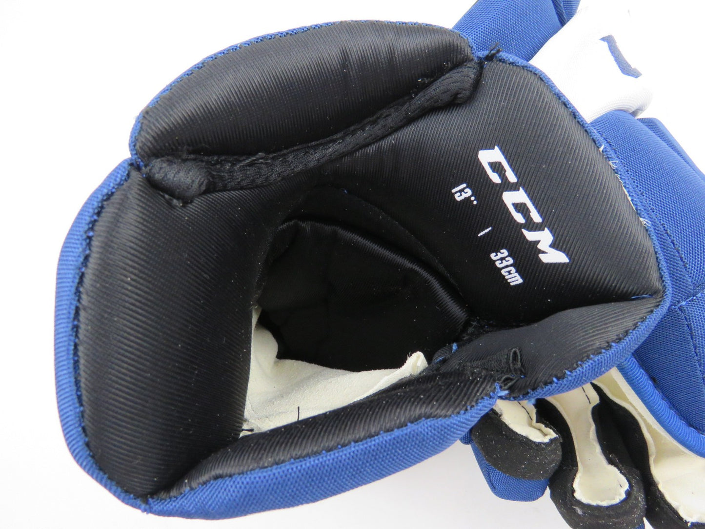 CCM JetSpeed FT1 Toronto Marlies AHL Pro Stock Hockey Gloves Blue 13" Leafs