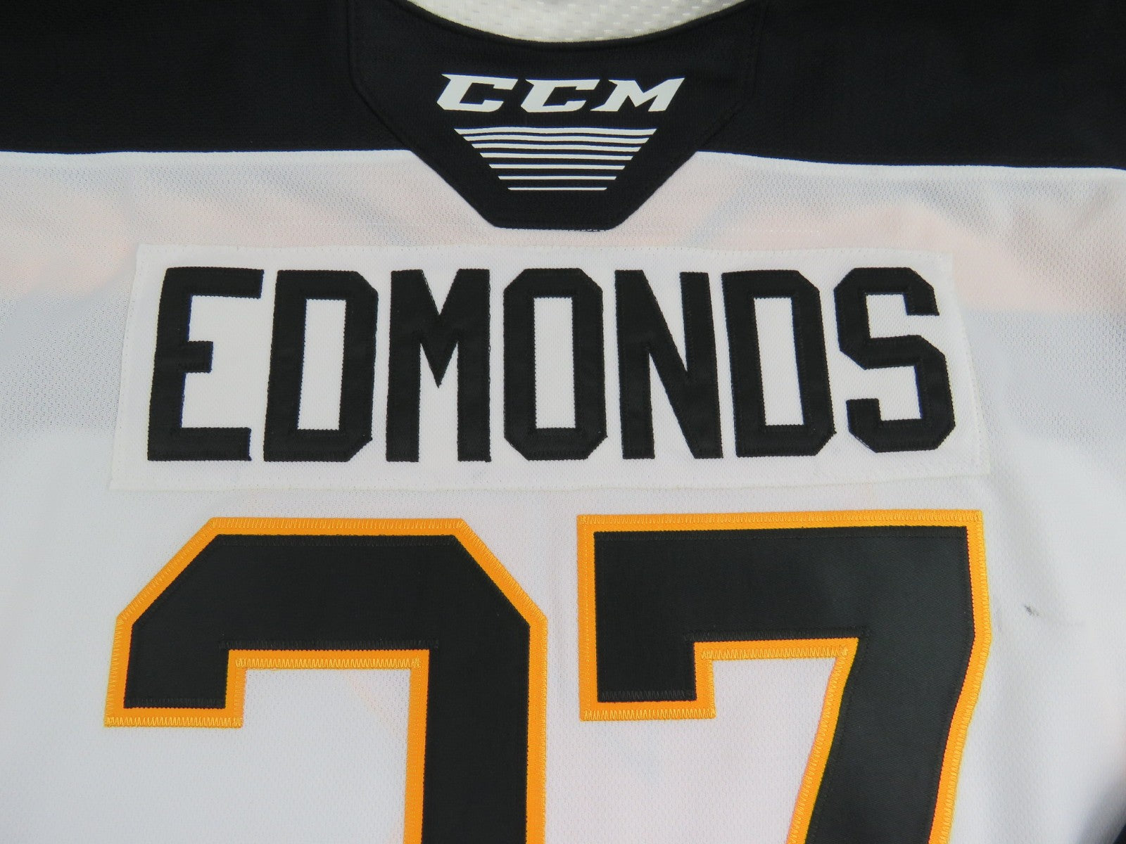 CCM Kingston Frontenacs OHL Pro Stock Game Worn Hockey Jersey #27 EDMONDS Sz. 56