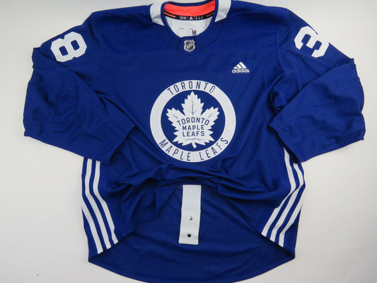 Adidas Toronto Maple Leafs Practice Worn Authentic NHL Hockey Jersey #38 Size 58