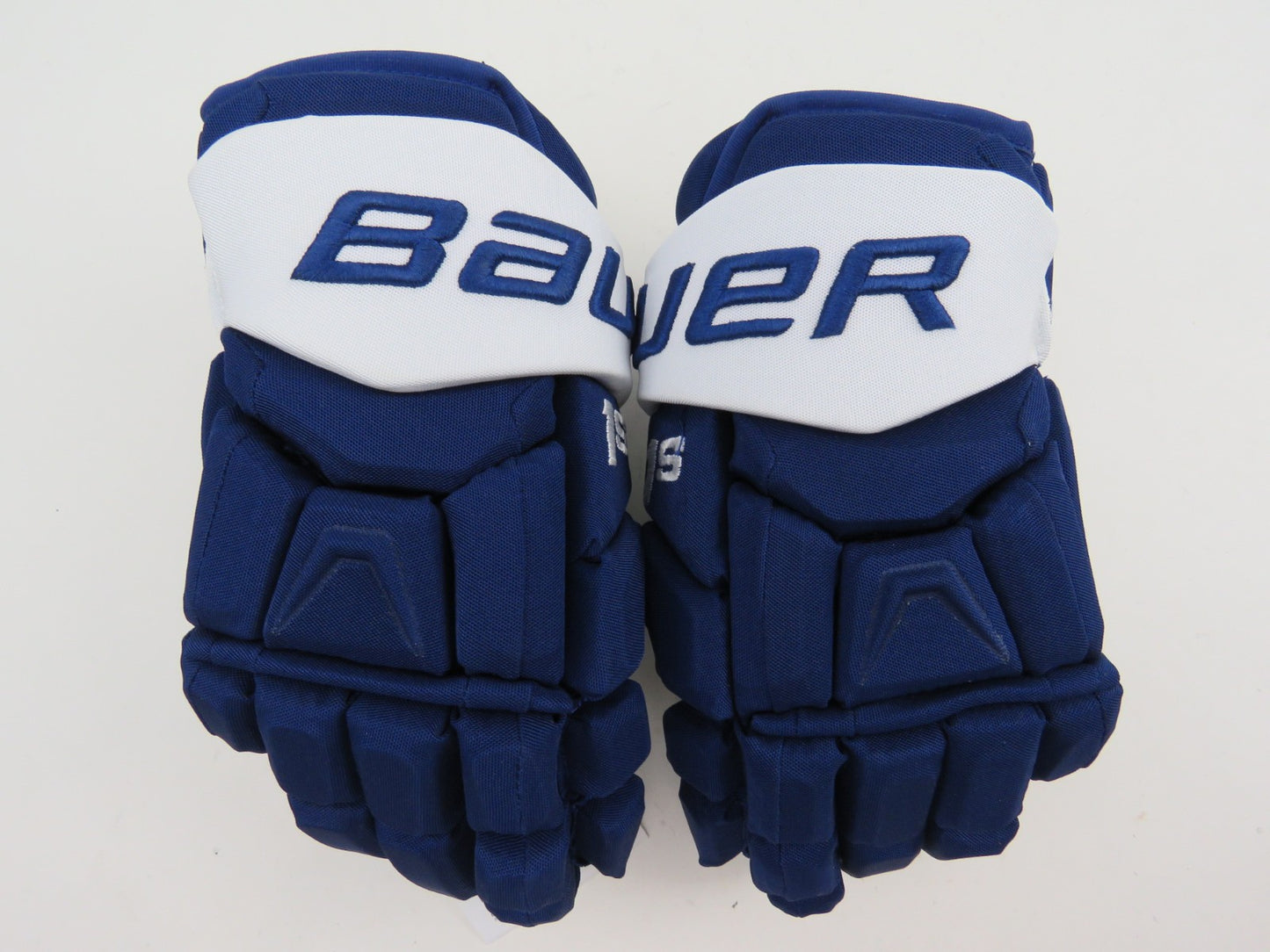 Bauer Supreme 1S Toronto Maple Leafs NHL Pro Stock Hockey Gloves Blue 13"