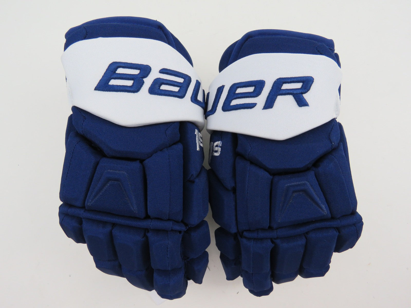 Bauer Supreme 1S Toronto Maple Leafs NHL Pro Stock Hockey Gloves Blue 13"