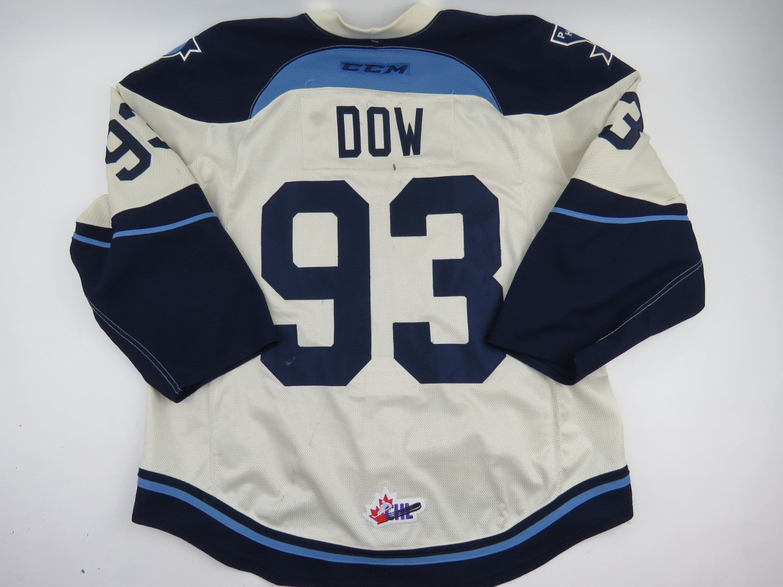 CCM Sherbrooke Phoenix QMJHL Game Worn Authentic Hockey Jersey CHL 54 #93 DOW