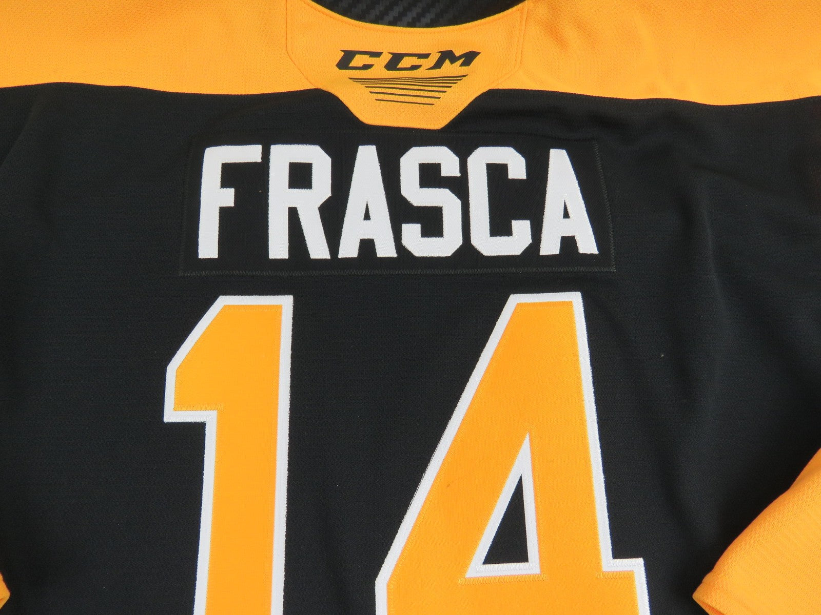 CCM Kingston Frontenacs OHL Pro Stock Game Worn Hockey Jersey #14 FRASCA Size 56