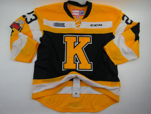 CCM Kingston Frontenacs OHL Pro Stock Game Worn Hockey Jersey Size 56 BURNIE