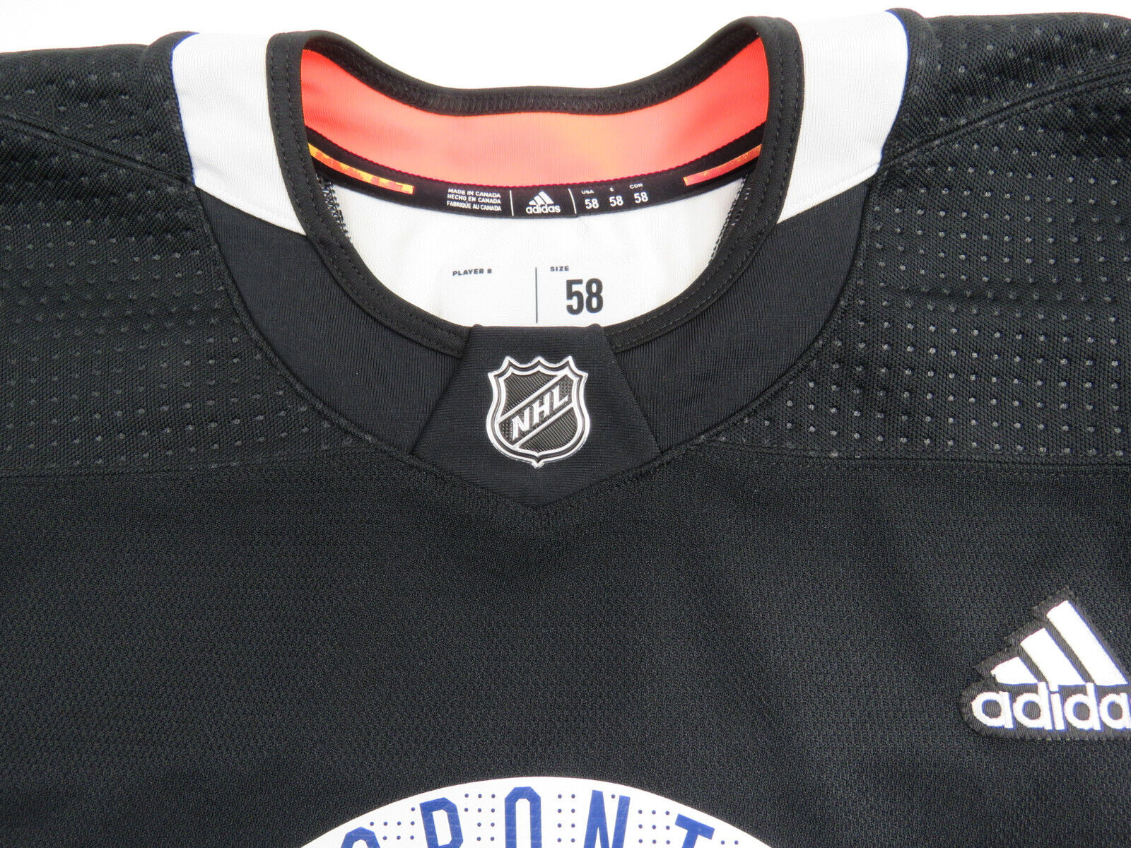 Adidas Toronto Maple Leafs Practice Worn Authentic NHL Hockey Jersey #84 Size 58