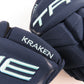 New TRUE NHL Pro Stock Seattle Kraken Hockey Gloves Senior Size 13.5"
