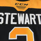 CCM Kingston Frontenacs OHL Pro Stock Game Worn Hockey Jersey #2 STEWART Size 58