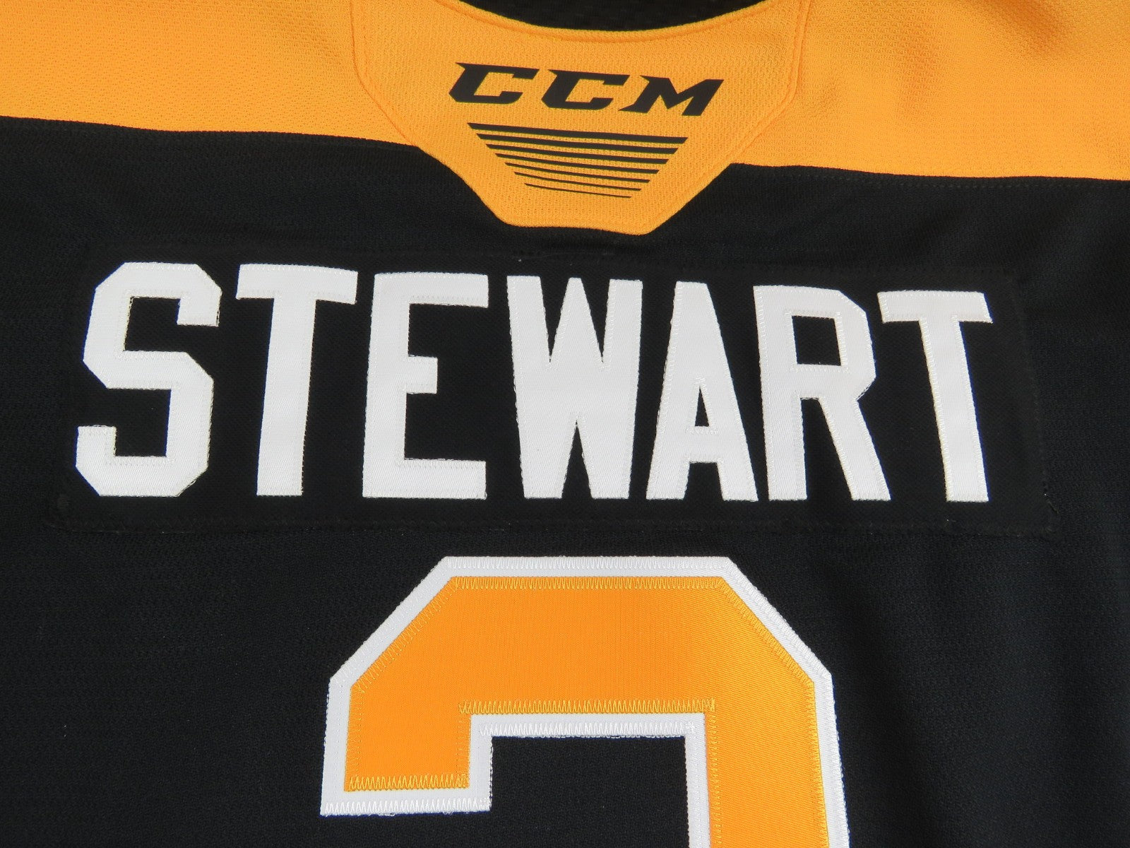 CCM Kingston Frontenacs OHL Pro Stock Game Worn Hockey Jersey #2 STEWART Size 58