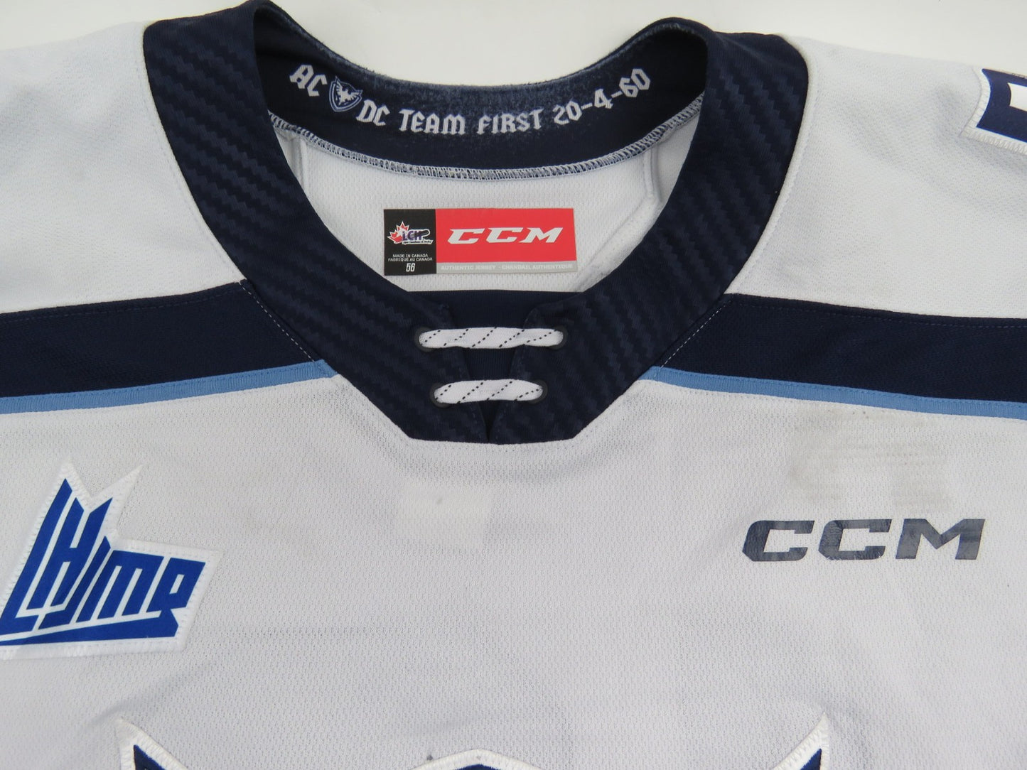 CCM Sherbrooke Phoenix QMJHL Game Worn Hockey Game Jersey CHL 56 #19 ADAM