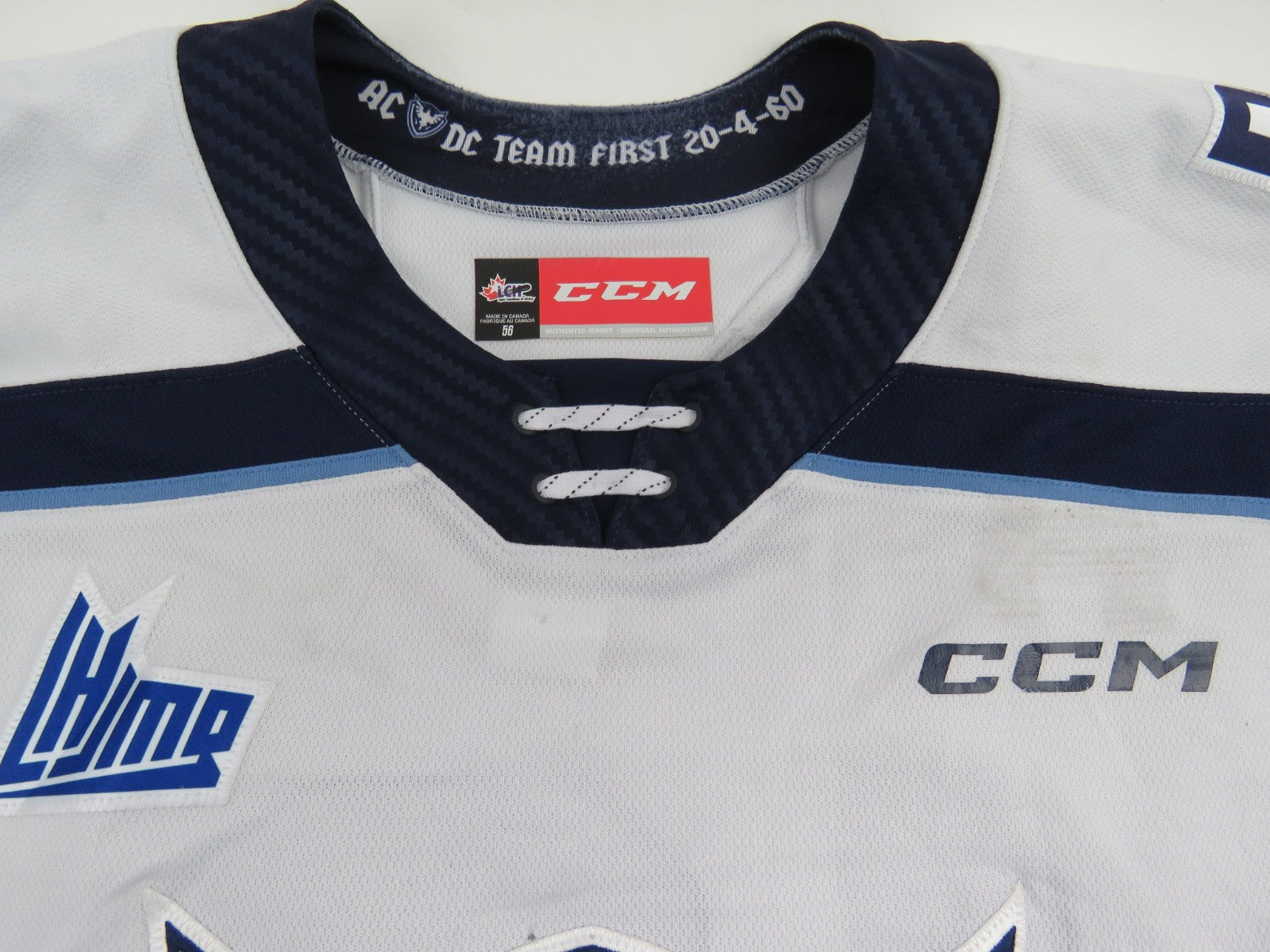 CCM Sherbrooke Phoenix QMJHL Game Worn Hockey Game Jersey CHL 56 #19 ADAM