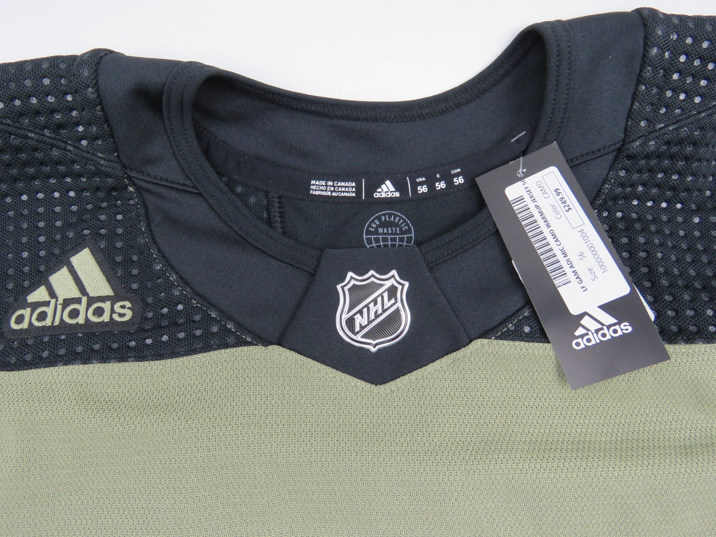 Adidas Team Issued Toronto Maple Leafs Military Night NHL Hockey Jersey 56 Camo