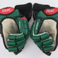 RBK 10K Halifax Mooseheads VTG Leather QMJHL Pro Stock Hockey Player Gloves 14"