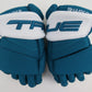 New TRUE NHL Pro Stock San Jose Sharks Hockey Gloves Senior Size 14" Teal