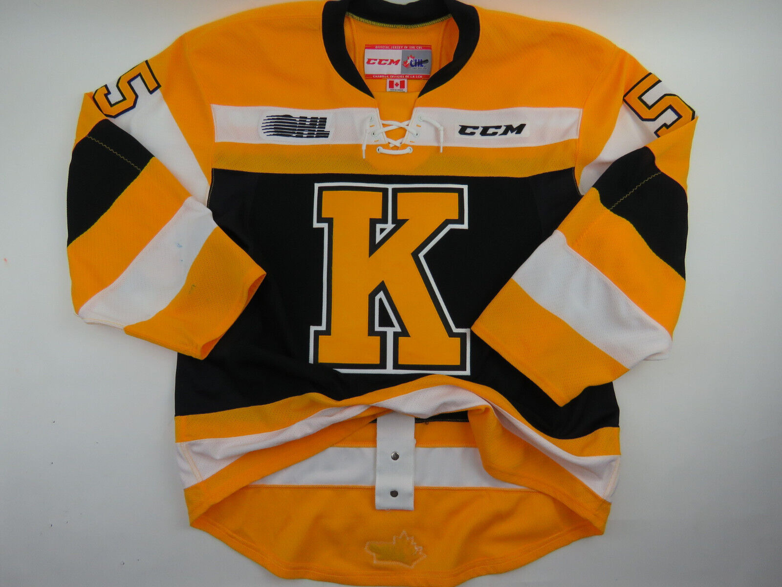 CCM Kingston Frontenacs OHL Pro Stock Game Worn Hockey Jersey Size 54 TESSIER