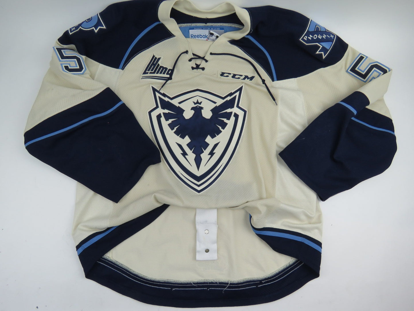 CCM Sherbrooke Phoenix QMJHL Game Worn Authentic Hockey Game Jersey CHL 56 #5