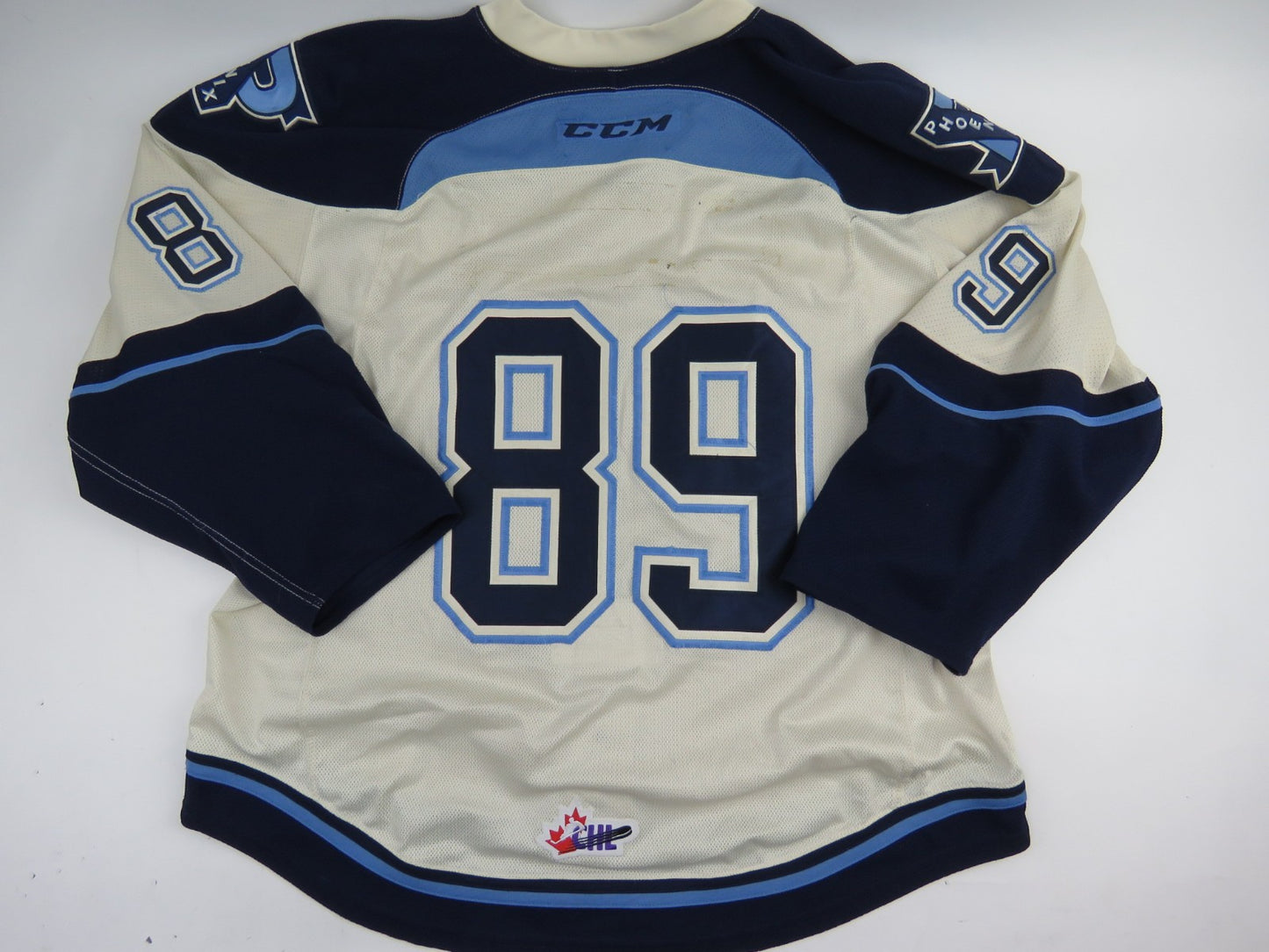 CCM Sherbrooke Phoenix QMJHL Game Worn Authentic Hockey Game Jersey CHL 56 #89