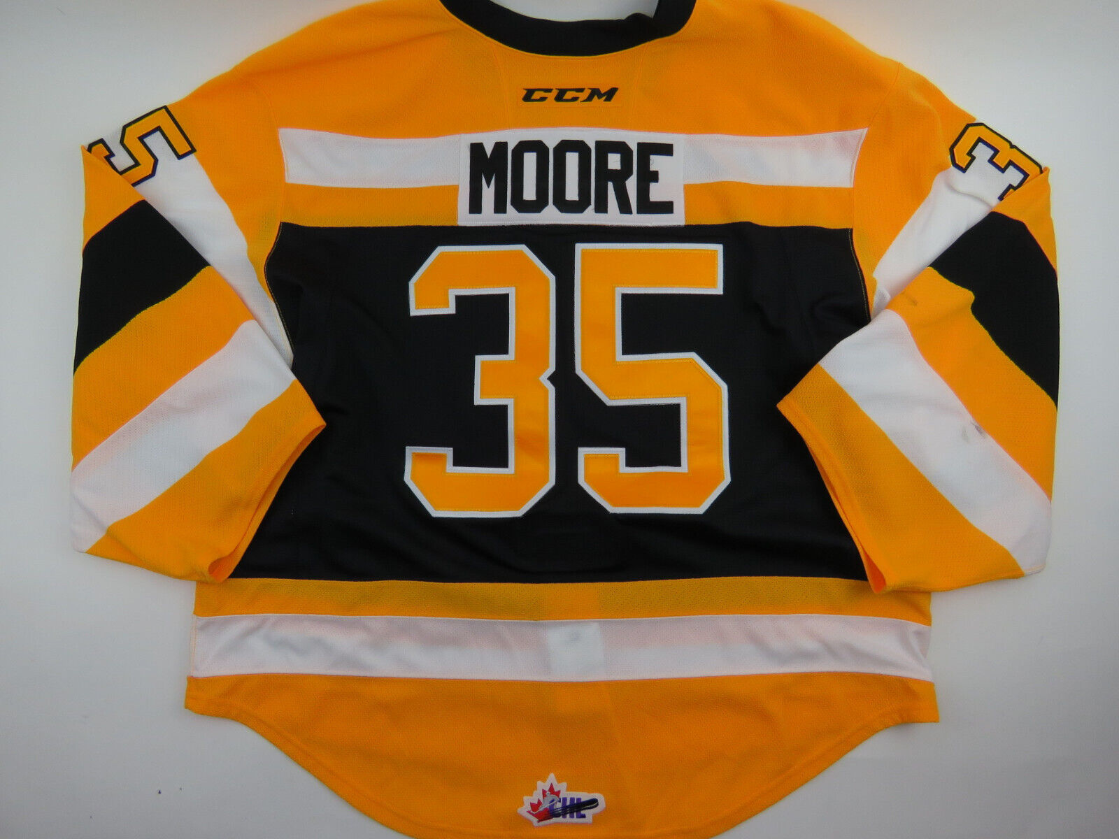 CCM Kingston Frontenacs OHL Pro Stock Game Worn Hockey Jersey 58 GOALIE Moore