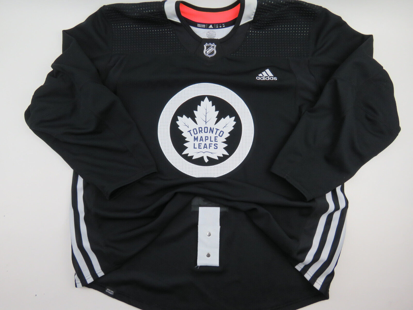 Adidas Toronto Maple Leafs Practice Worn Authentic NHL Hockey Jersey 58 Black