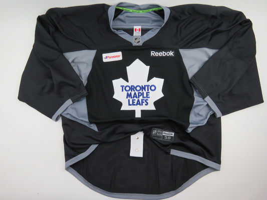 Toronto Maple Leafs Practice Worn Authentic NHL Hockey Jersey Black 58 GOALIE