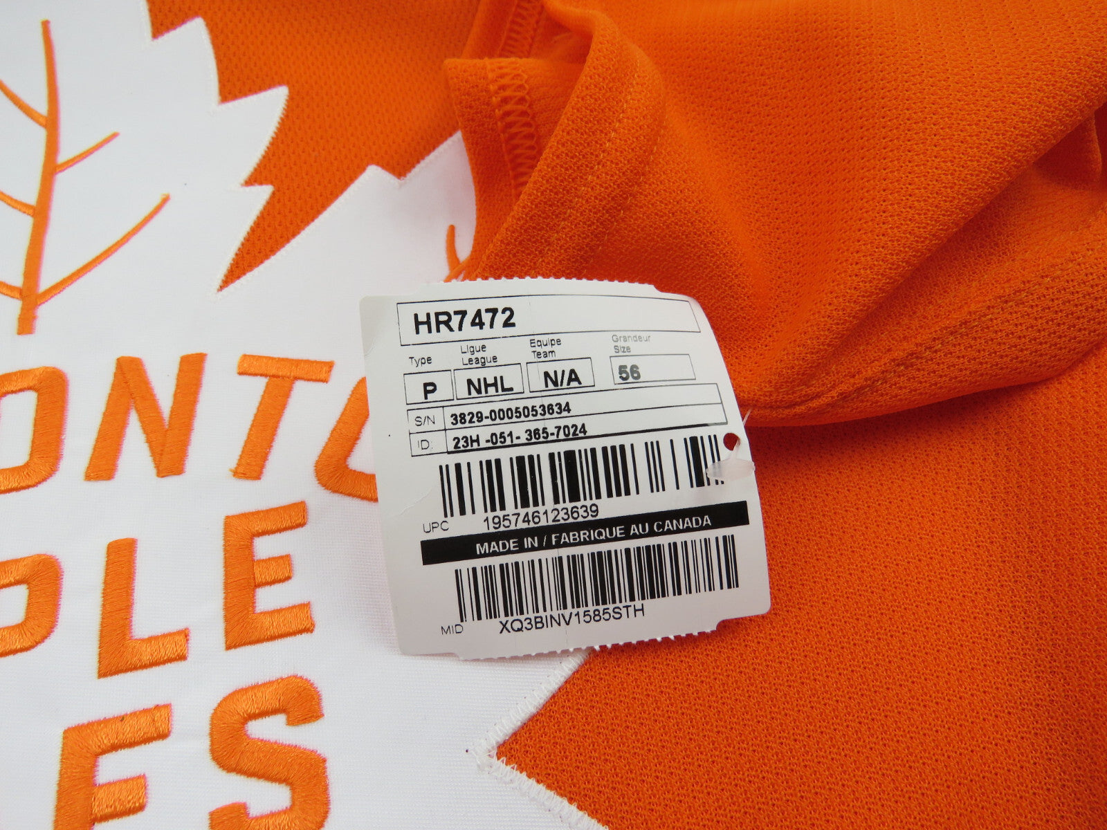 EVERY CHILD MATTERS Team Issued 2022 Toronto Maple Leafs NHL Hockey Jersey 56