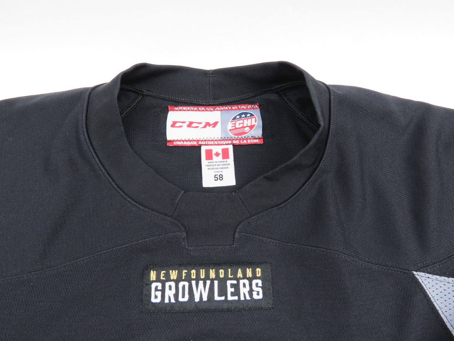 CCM Newfoundland Growlers ECHL Pro Stock Practice Hockey Jersey Black 58