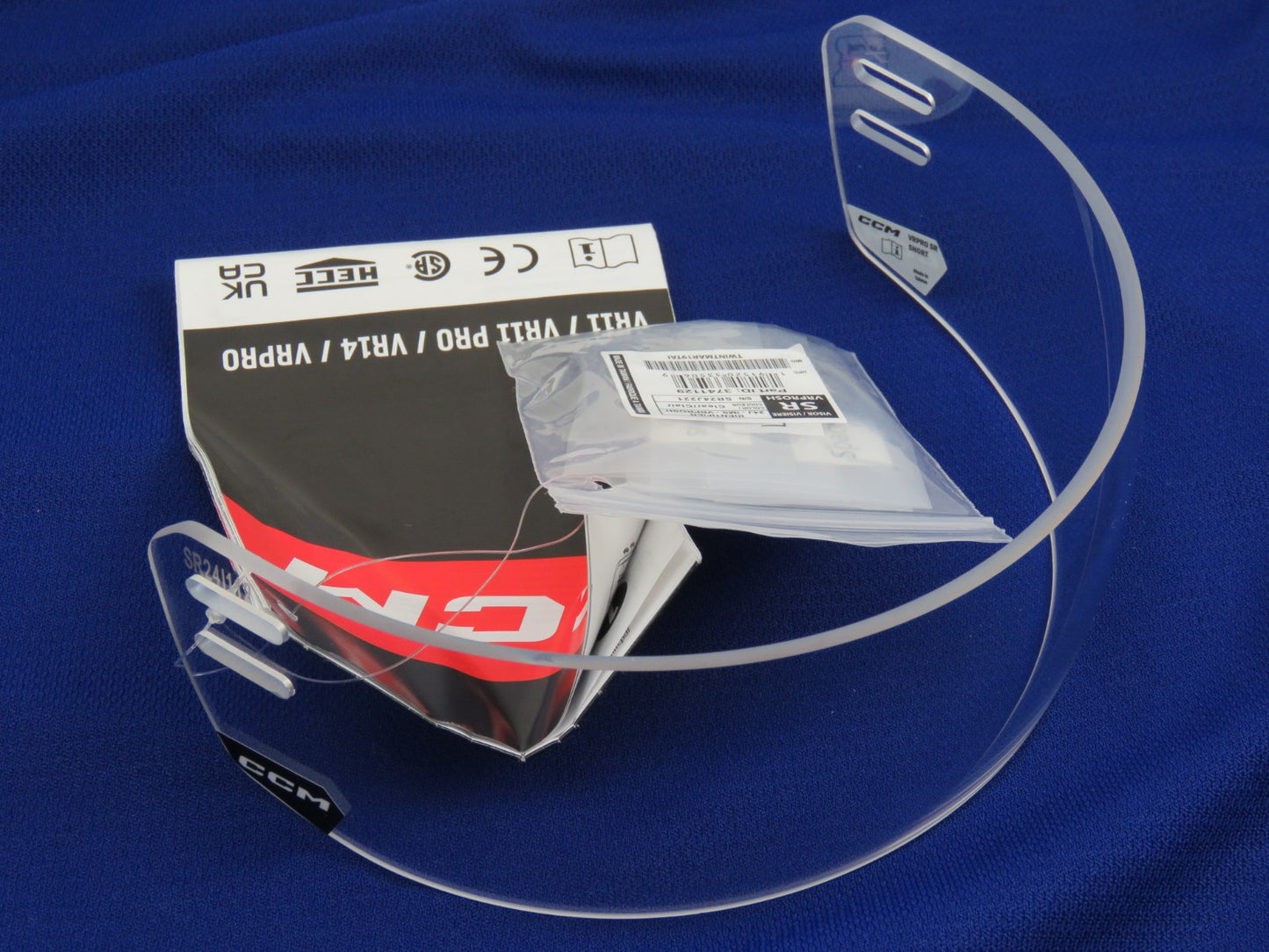 NEW CCM VR PRO Short 2.75" NHL Pro Stock Team Issued Hockey Helmet Visor Clear