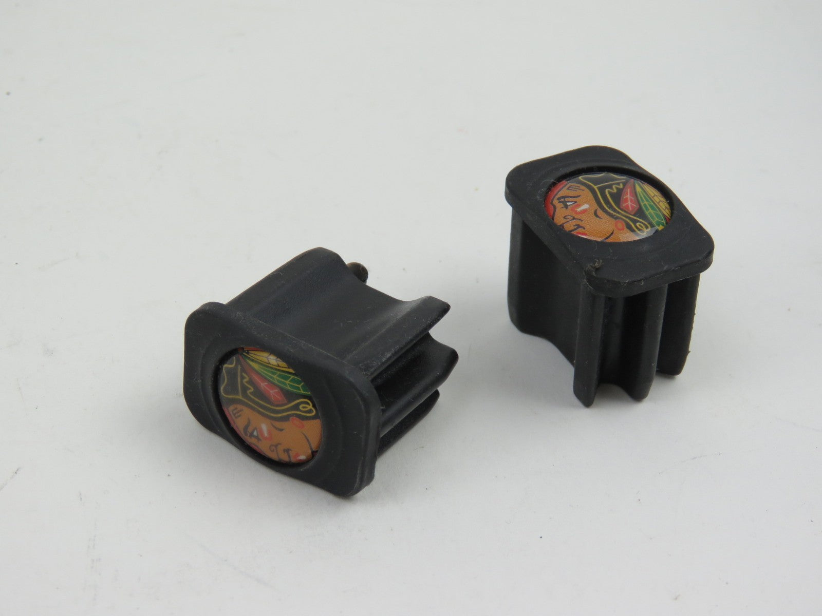 Chicago Blackhawks NHL Team Issued Pro Stock Hockey Stick End Cap (1 pair)