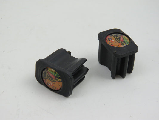 Chicago Blackhawks NHL Team Issued Pro Stock Hockey Stick End Cap (1 pair)