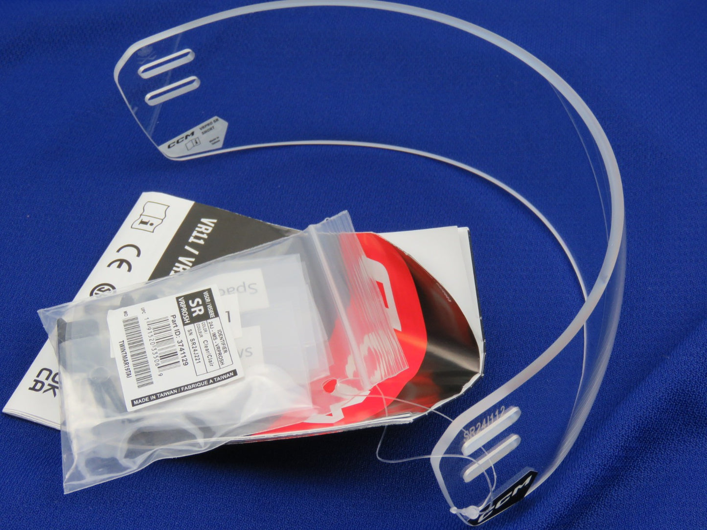 NEW CCM VR PRO Short 2.75" NHL Pro Stock Team Issued Hockey Helmet Visor Clear