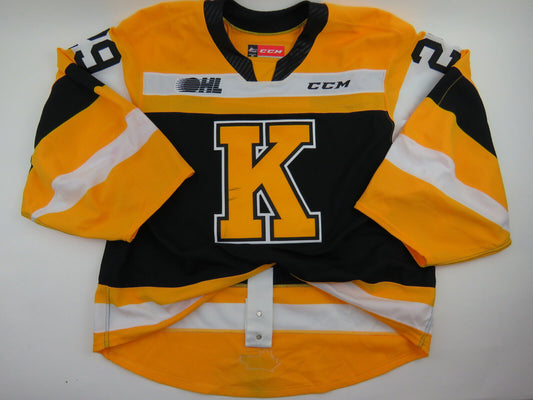 CCM Kingston Frontenacs OHL Pro Stock Game Worn Hockey Jersey 58 GOALIE Dugas