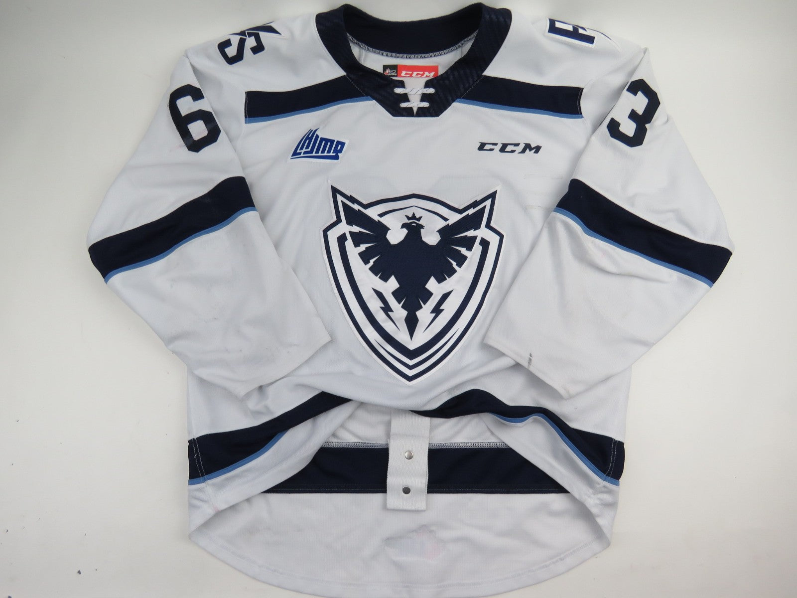 CCM Sherbrooke Phoenix QMJHL Game Worn Authentic Hockey Game Jersey CHL 54 #63