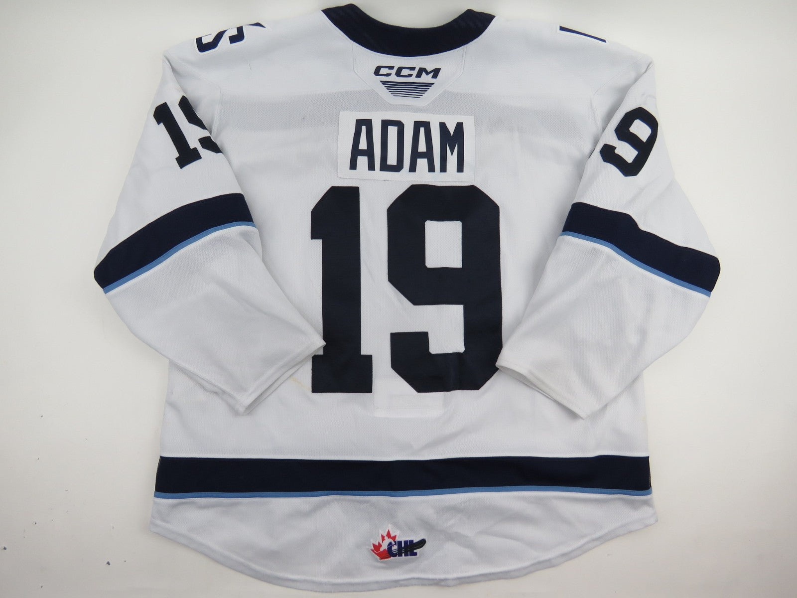 CCM Sherbrooke Phoenix QMJHL Game Worn Hockey Game Jersey CHL 56 #19 ADAM