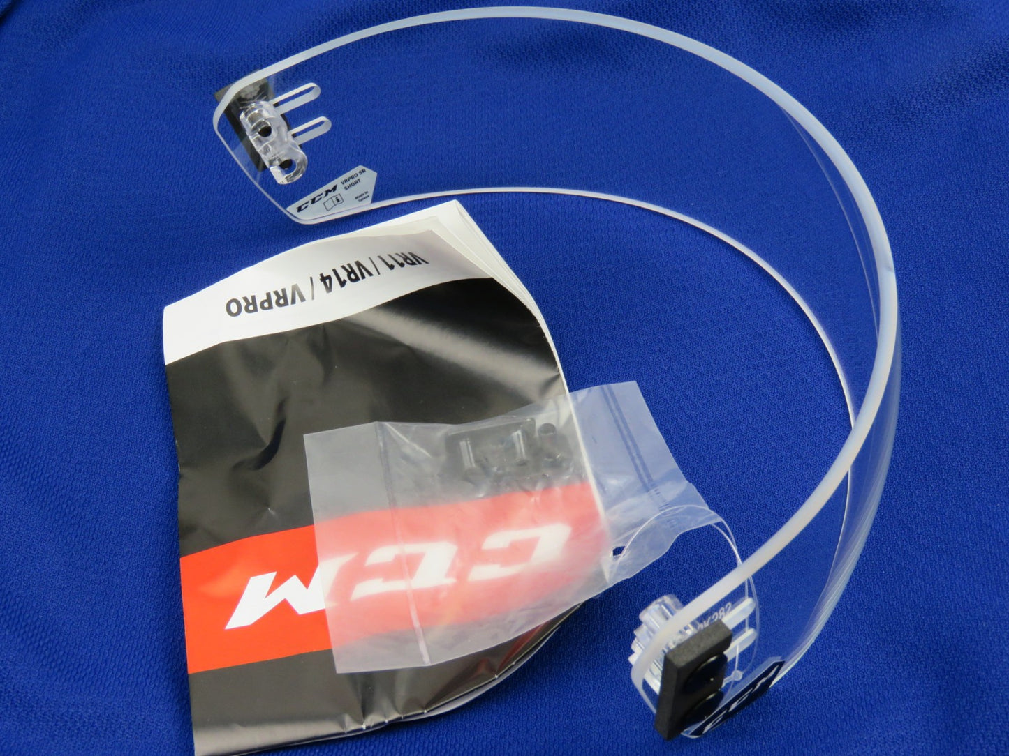 NEW CCM VR PRO Short 2.75" NHL Pro Stock Team Issued Hockey Helmet Visor Clear