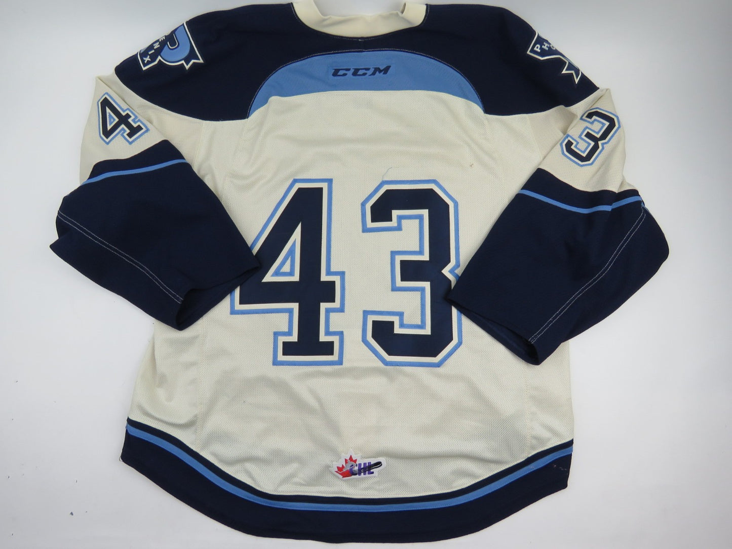 CCM Sherbrooke Phoenix QMJHL Game Worn Authentic Hockey Game Jersey CHL 56 #43