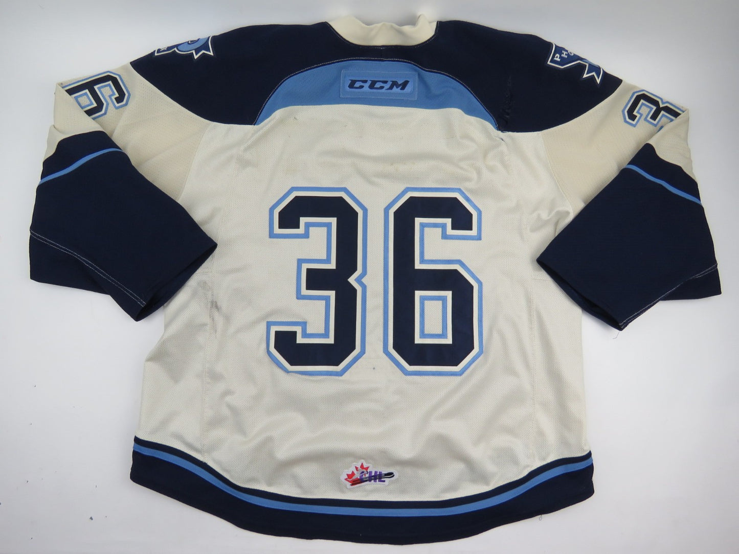 CCM Sherbrooke Phoenix QMJHL Game Worn Authentic Hockey Game Jersey CHL 56 #36
