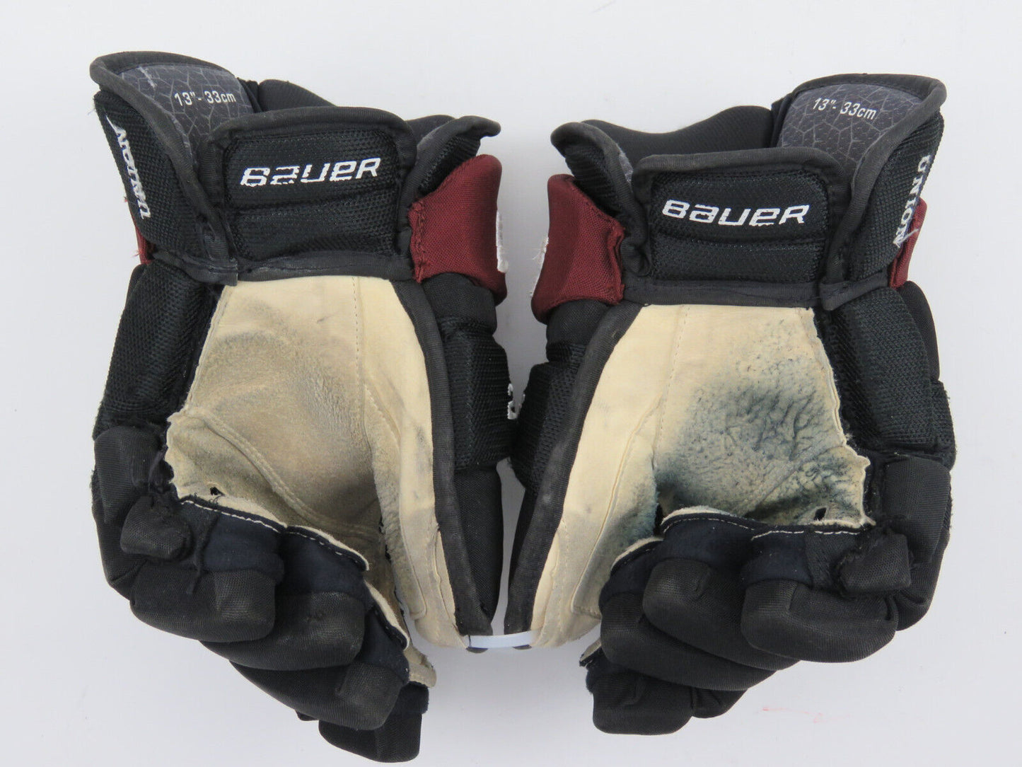 Bauer Supreme 2S Union College NCAA Pro Stock Hockey Player Gloves 13" Black