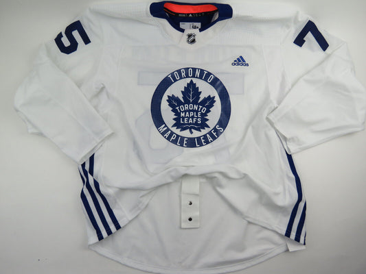 Adidas Toronto Maple Leafs Practice Worn Authentic NHL Hockey Jersey #75 Size 58