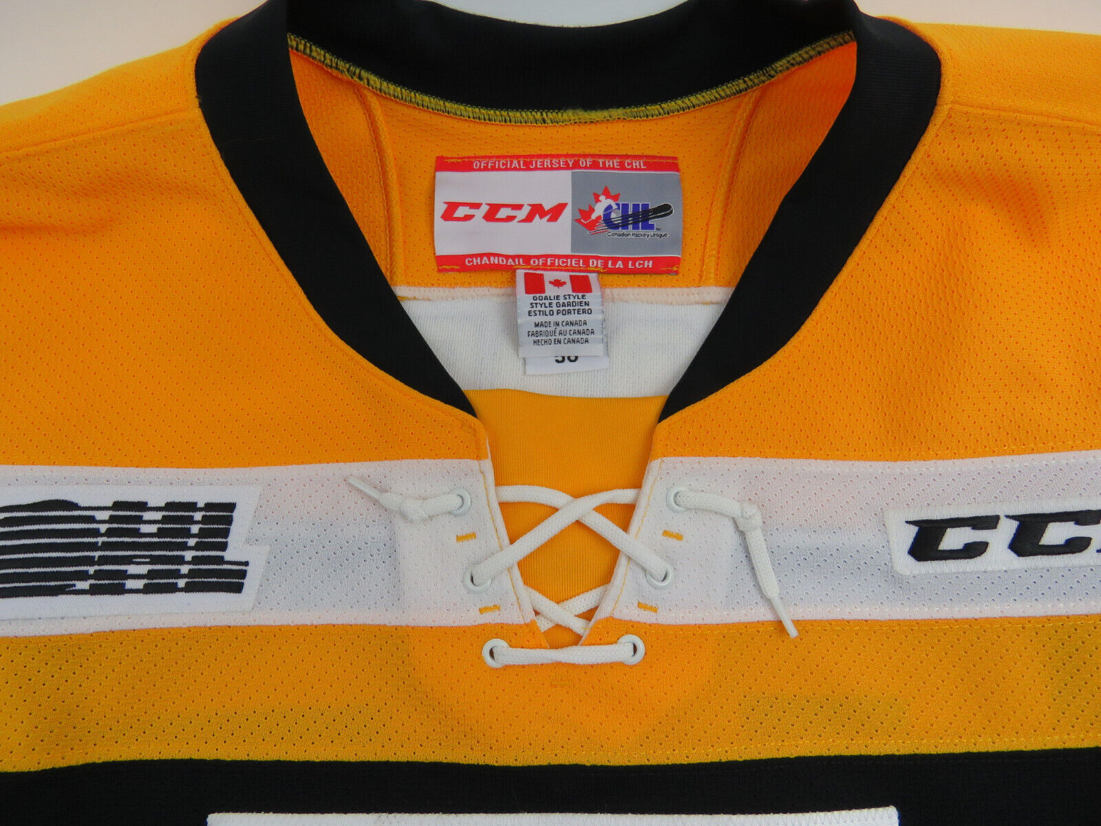 CCM Kingston Frontenacs OHL Pro Stock Game Worn Hockey Jersey 58 GOALIE Moore