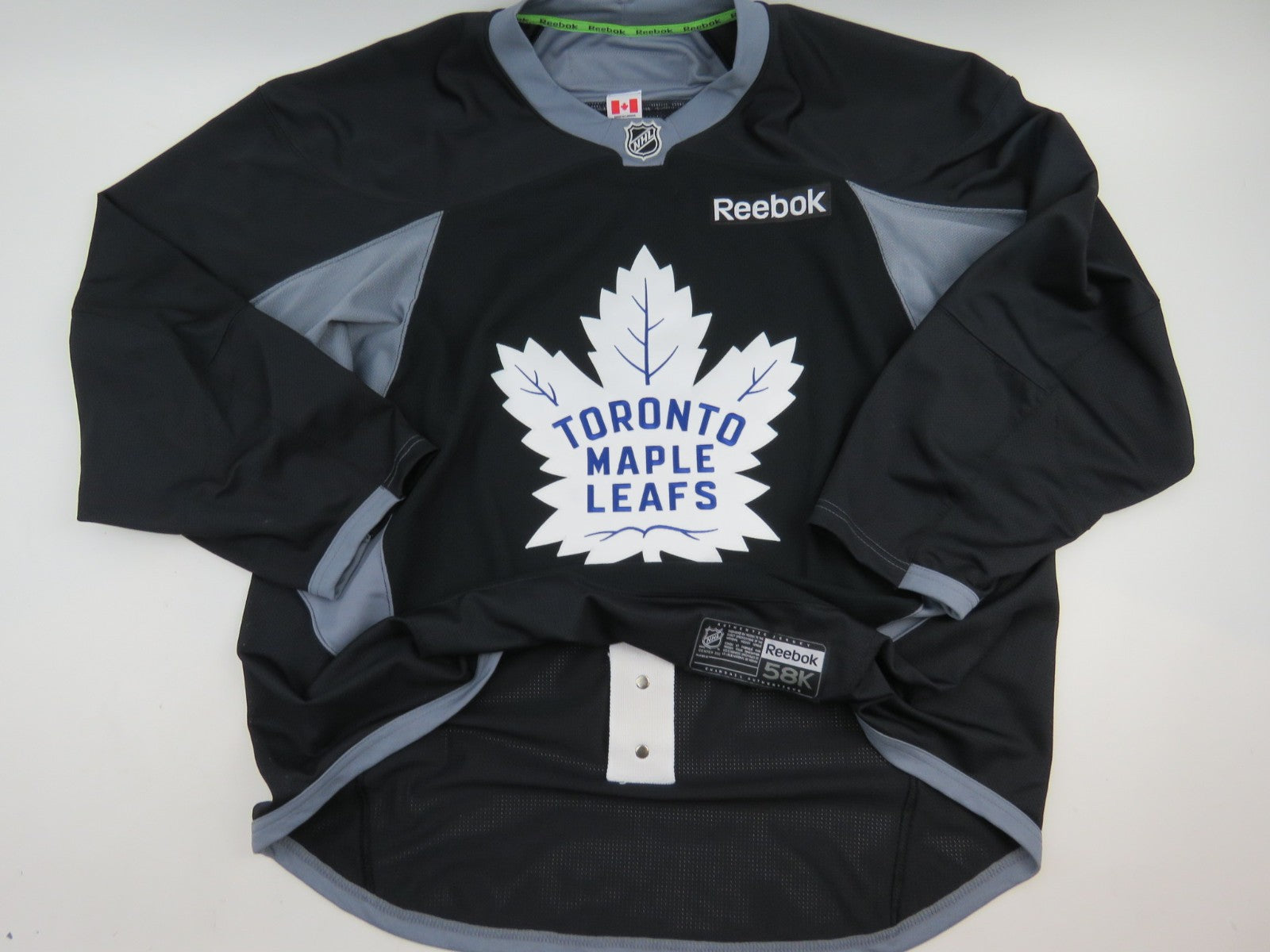 Reebok Toronto Maple Leafs Team Iussed NHL Pro Practice Hockey Jersey 58 Black