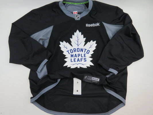 Reebok Toronto Maple Leafs Team Iussed NHL Pro Practice Hockey Jersey 58 Black