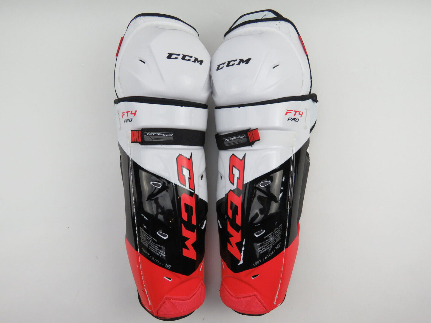 CCM FT4 Pro NHL Pro Stock Ice Hockey Player Shin Pads Protective Senior 16"