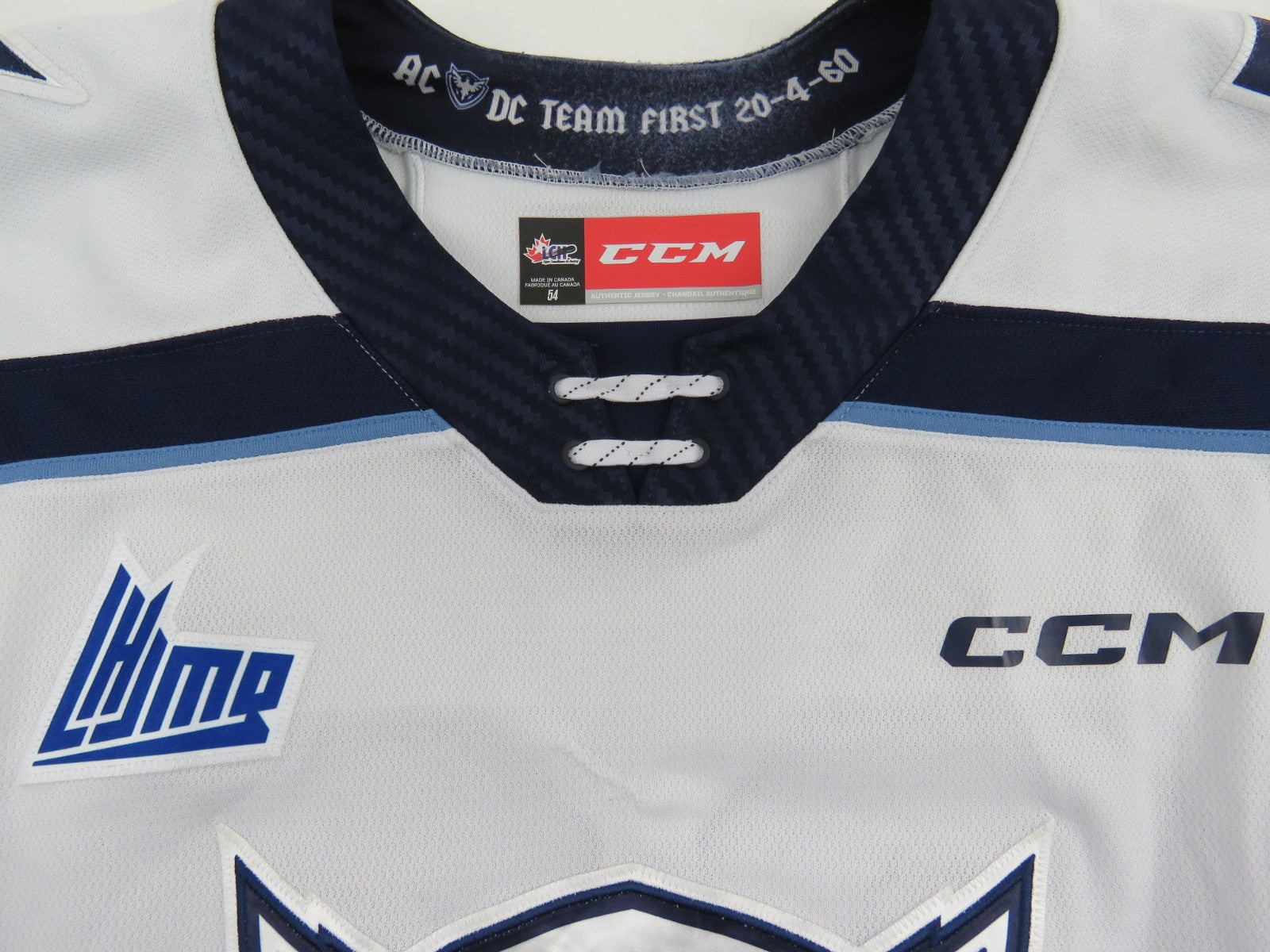 CCM Sherbrooke Phoenix QMJHL Game Worn Hockey Game Jersey CHL 54 #86 LACHANCE