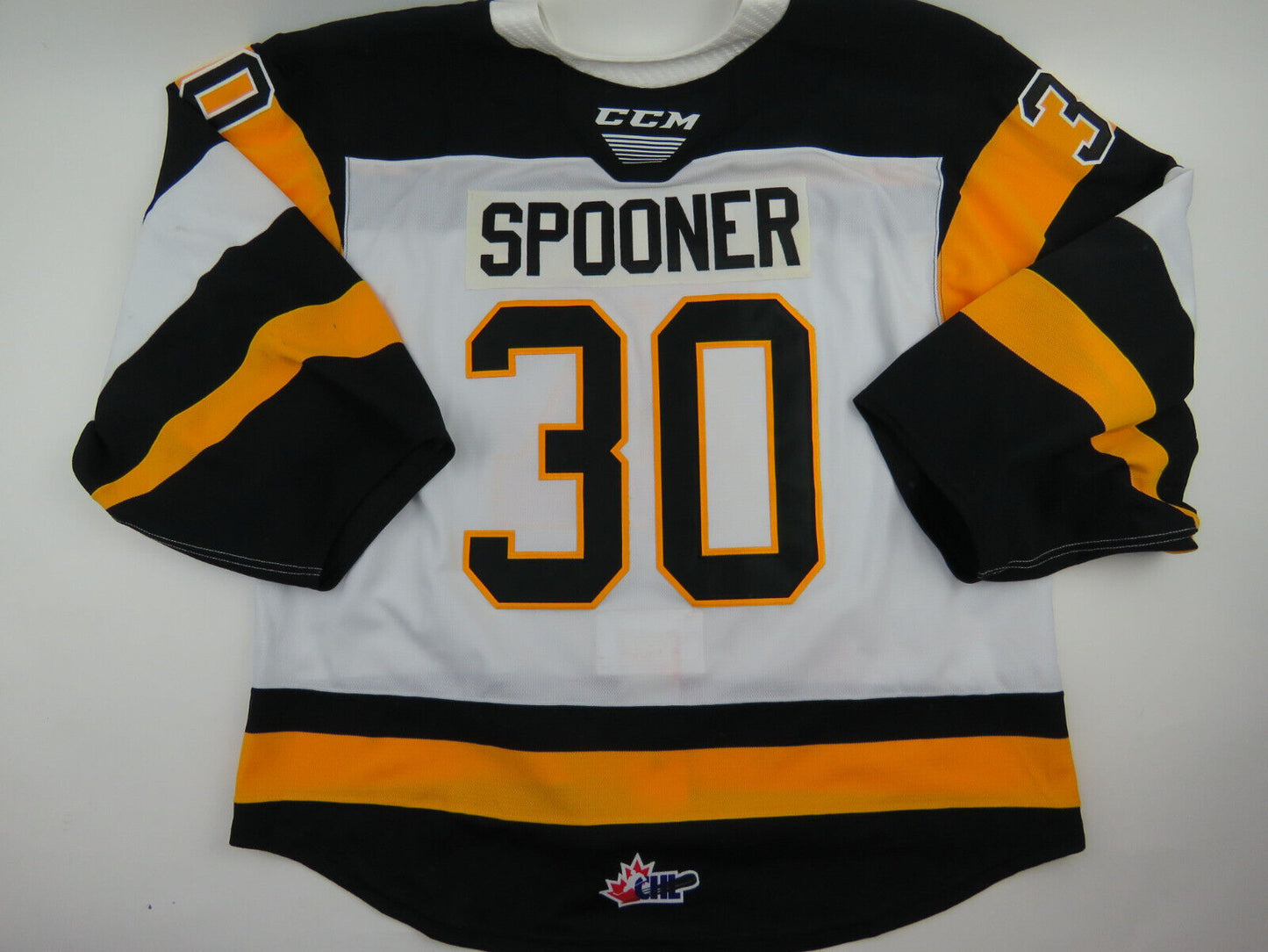 CCM Kingston Frontenacs OHL Pro Stock Game Worn Hockey Jersey 58 GOALIE Spooner