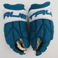 New TRUE NHL Pro Stock San Jose Sharks Hockey Gloves Senior Size 14" Teal