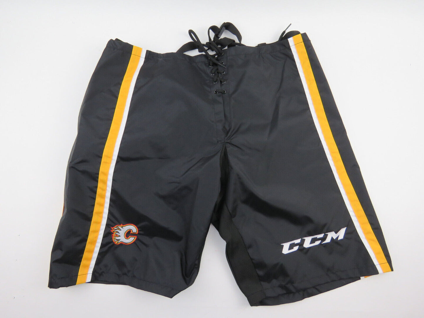 CCM PP10 Calgary Flames NHL Pro Stock Hockey Pant Shell Black Senior Large