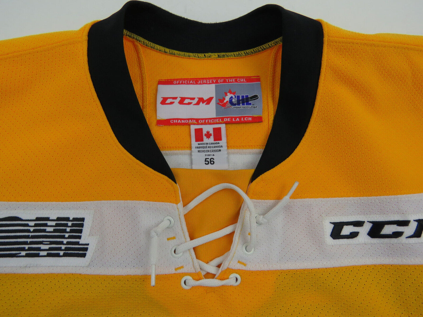 CCM Kingston Frontenacs OHL Pro Stock Game Worn Hockey Jersey Size 56 BURNIE