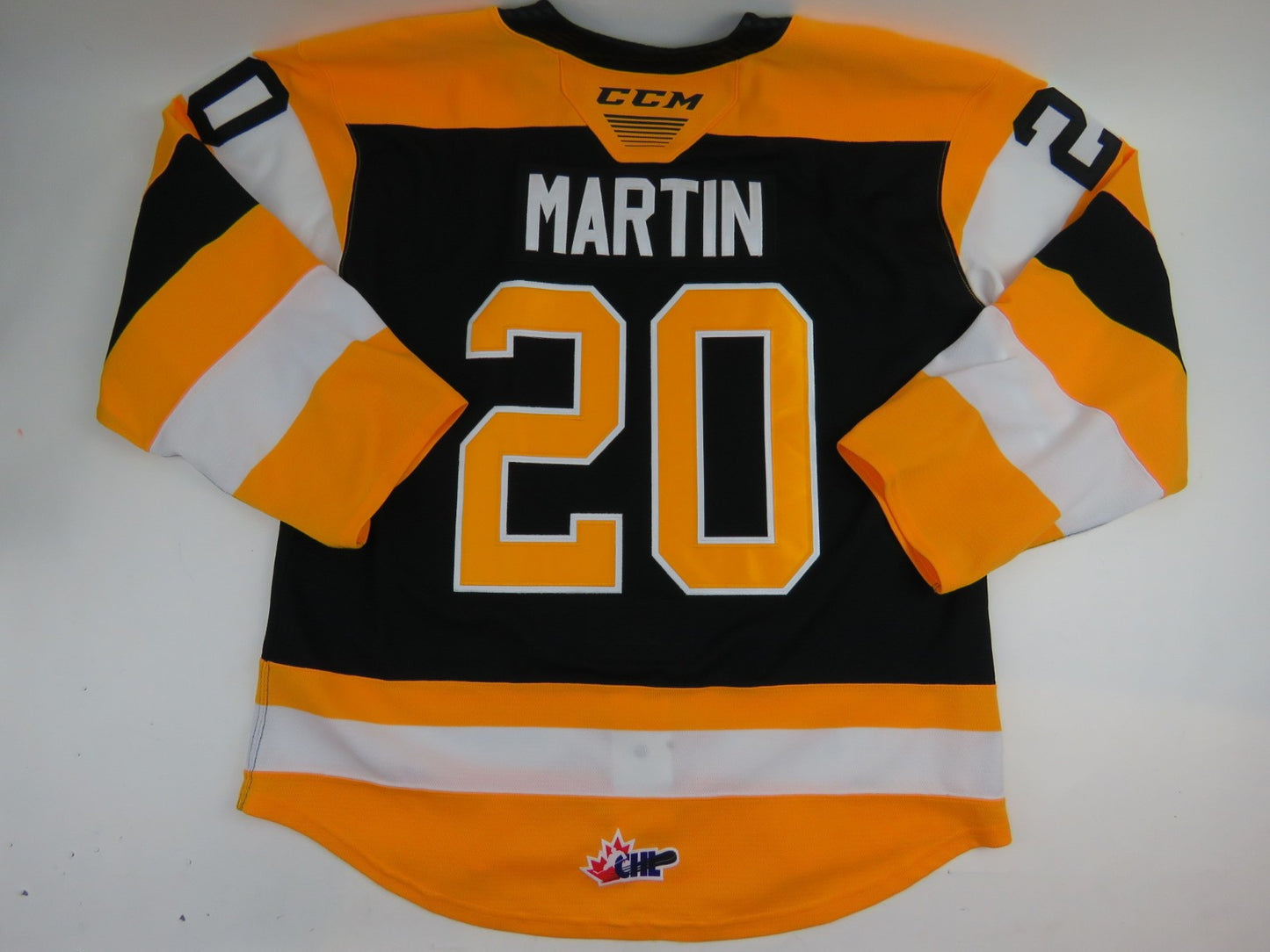 CCM Kingston Frontenacs OHL Pro Stock Game Worn Hockey Jersey #20 MARTIN Size 54