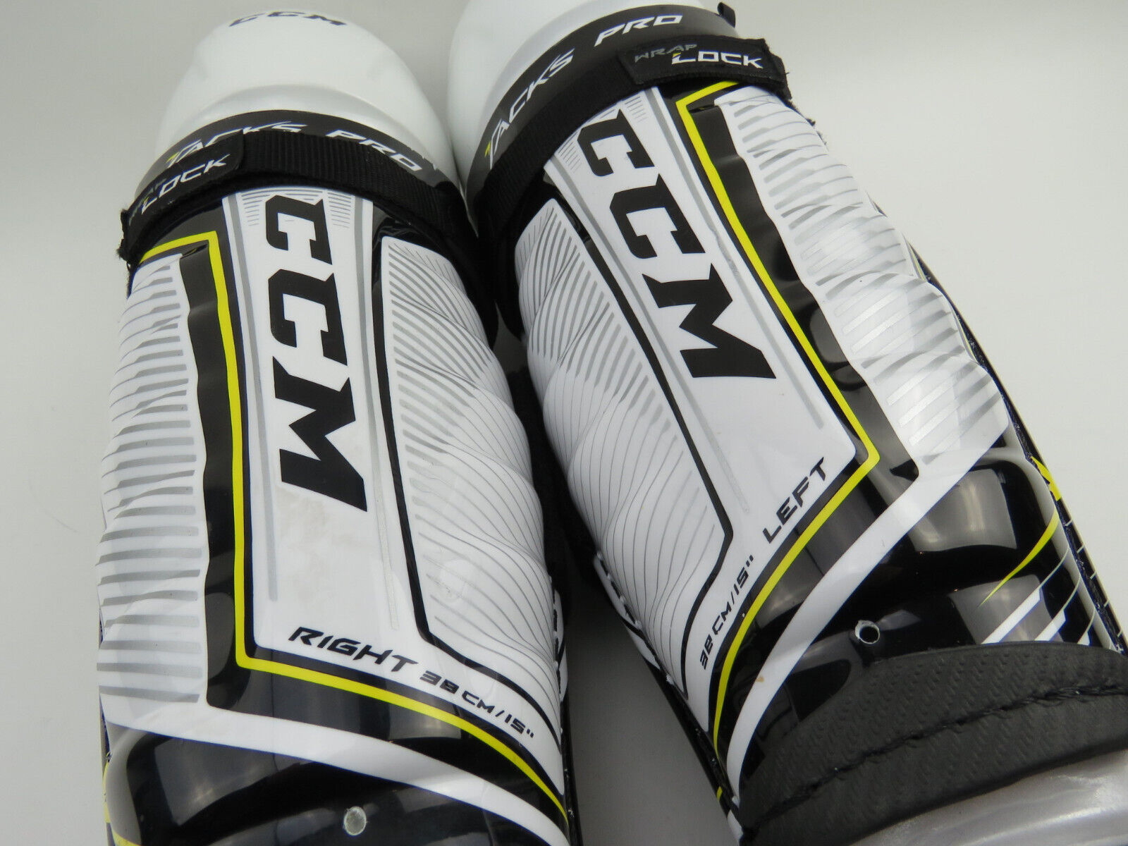 CCM Tacks Pro NHL Pro Stock Ice Hockey Player Shin Pads Protective Senior 15"