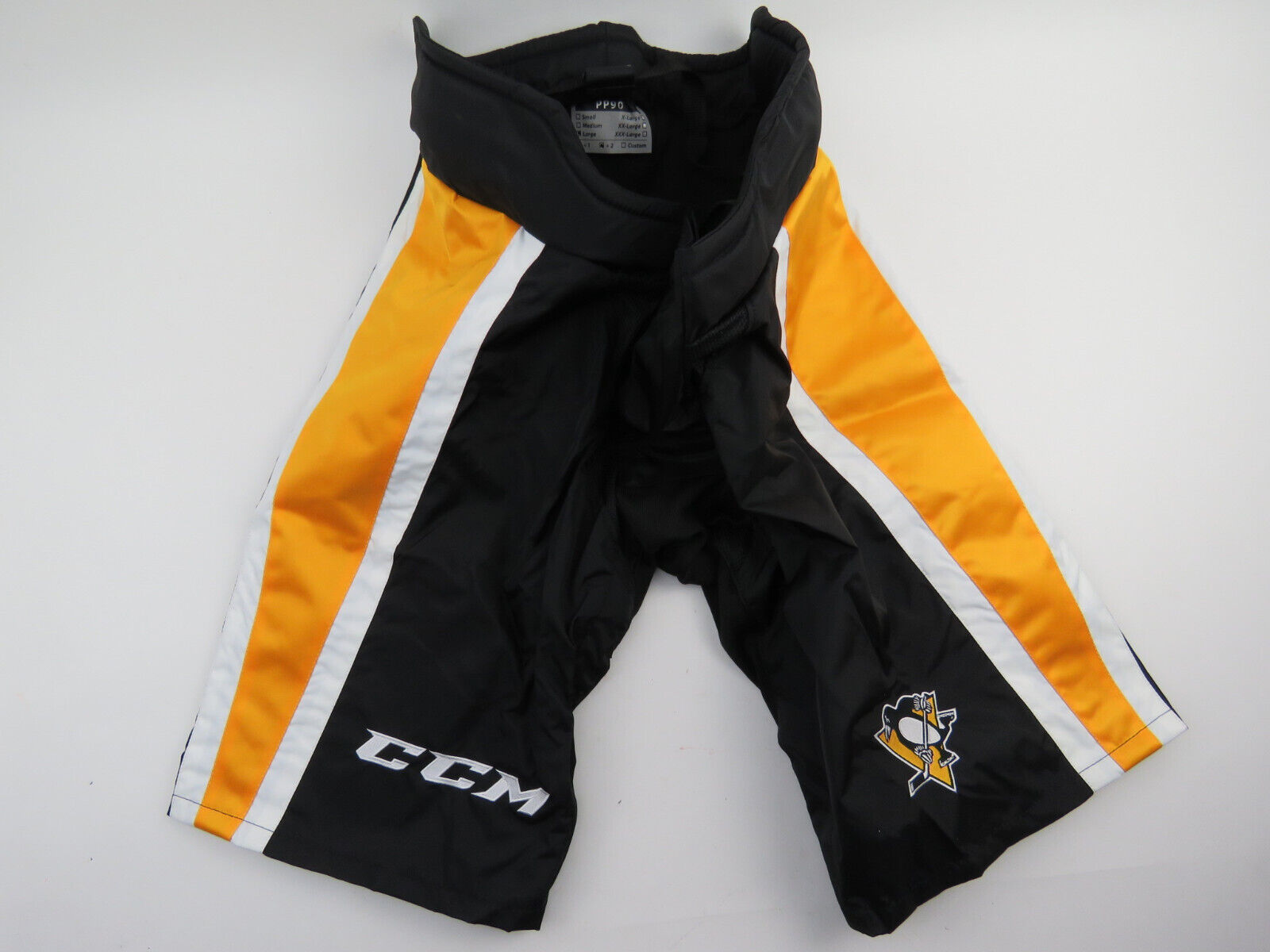 CCM Pittsburgh Penguins NHL Pro Stock Hockey Player Girdle Pant Shell L +2" 9K