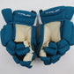 New TRUE NHL Pro Stock San Jose Sharks Hockey Gloves Senior Size 14" Teal
